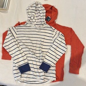 LAST CHANCE Lot of 2 JCREW CREWCUTS Hooded Long Sleeve Tee Shirts Hoodie XL 14